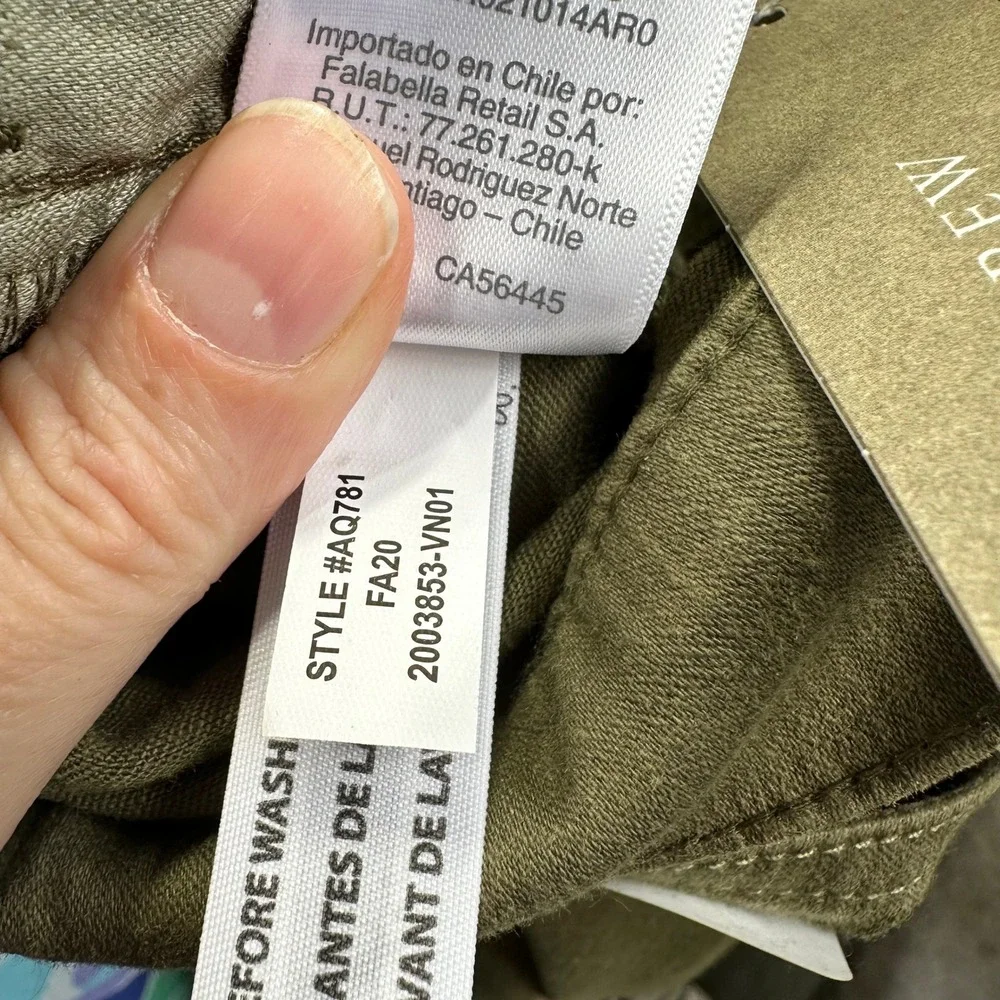 J.Crew Men's Sz 30 Billie Demi-Boot Crop Olive Green Earthy Utility Workwear